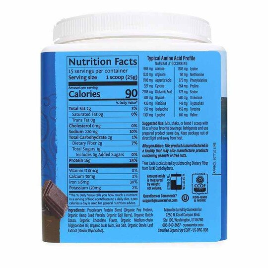 Warrior Blend Organic Protein, SUW